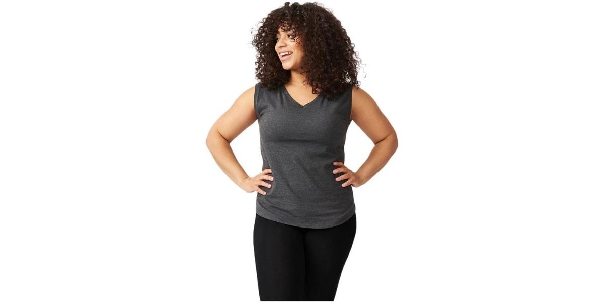 Maggie's Organics grey tank top 