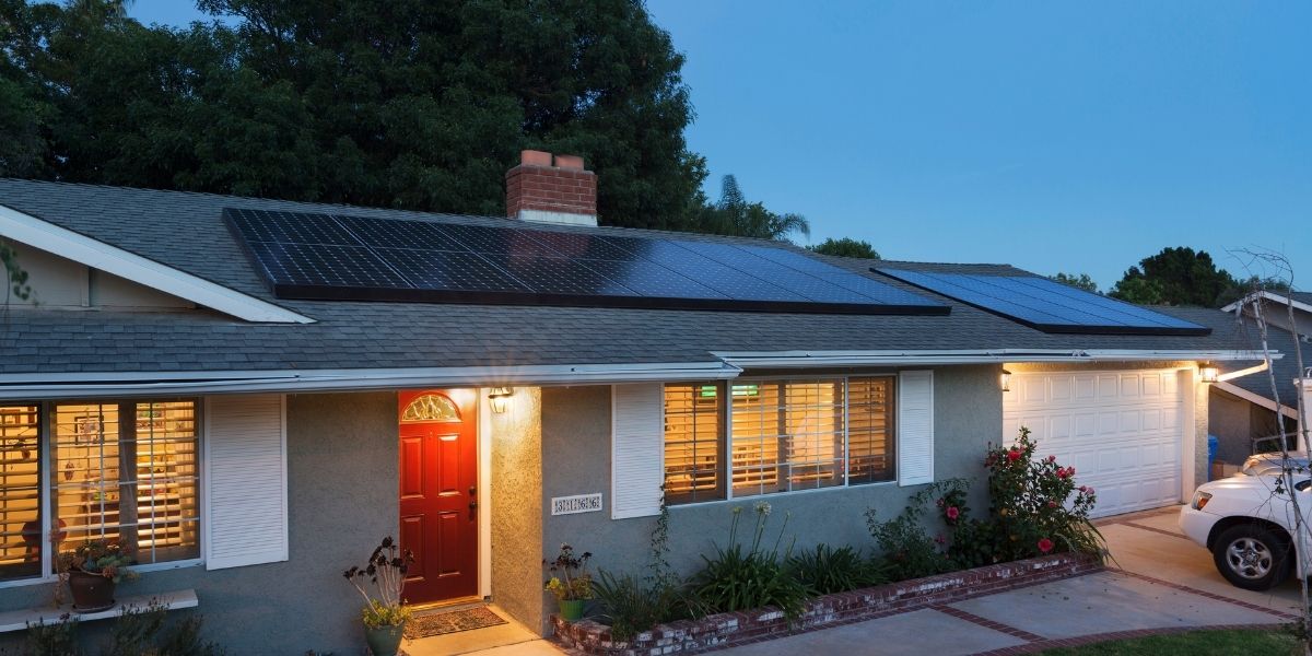 Sunpower solar panels on house